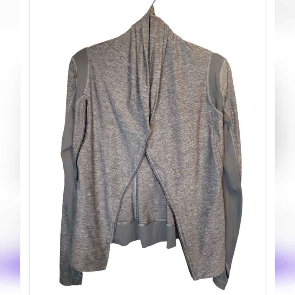 Lululemon Bhakti Double Zipper Yoga Jacket in Heather Slate Gray Women's Size 4 - Picture 7 of 13